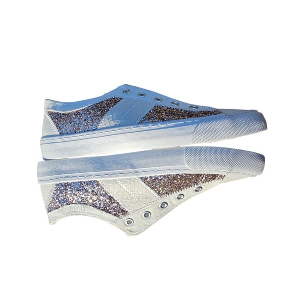 Jellypop Women's White and Gold Blingy Sneakers NEW Size 9M - Picture 5 of 7